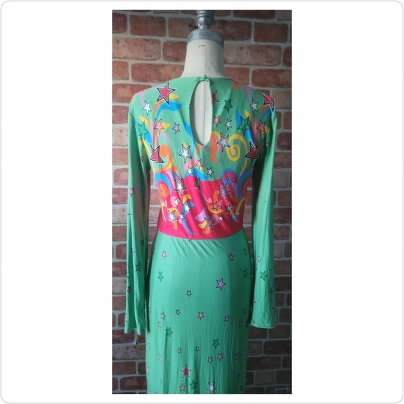 Never Fully Dressed FUN Stars Novelty Print Maxi Dress Med - Picture 4 of 10